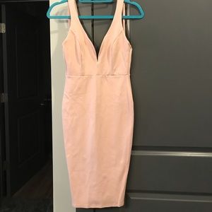Blush straps body con dress